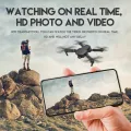 E99 Pro Foldable Camera Drone with WiFi FPV - 4K HD Aerial Photography RC Quadcopter - Altitude Hold & Headless Mode (Black). 