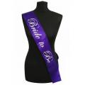 Bride to Be Decoration Set Purple & White Theme Bridal Shower Decoration Full Set Foil Balloons , Sash , Latex Balloons. 
