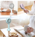 Mini Portable Water Spray Mist Fan Air Humidifier USB Small Handheld Fan Cooler USB Rechargeable Cooling Fan with mobile stand holder. 