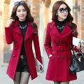 Double Fleece Princess Trench Winter Coat For Women. 