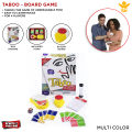 Taboo Board Game – The Game of Unspeakable Fun with Buzzer Sound, Easy-to-Learn Rules, Timer & Cards – Classic Party Game for Family & Friends, 4 Players, Ages 13+ – Includes Box Packing, Cards, Dice, Sand Timer & Accessories – Multi Color Edition. 