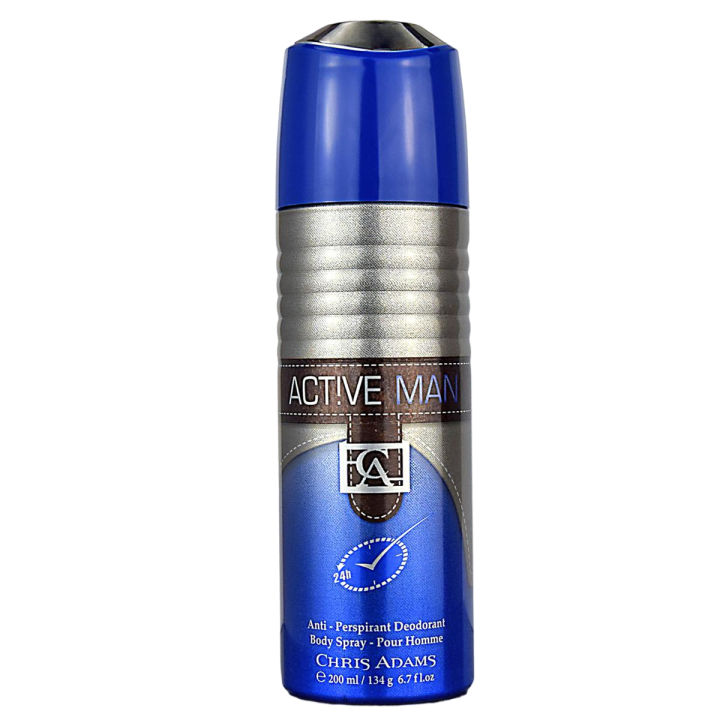 Chris Adams Active Man Body Spray Deodorant For Men - 200 ml