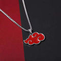 Akatsuki Red Cloud Pendant Necklace for Women Narutos Anime Accessories Itachi Titanium Jewelry Cartoon Men's Neck Chains Gift. 