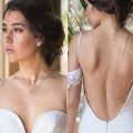 Rhinestone Inlaid Long Drop Bridal Back Necklace Lady Body Chain Wedding Jewelry Rhinestone Inlaid Long Drop Body Chain All matc. 