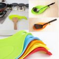 1Pcs Silicone Spoon Rest Heat Resistant Utensil Holder Cooking Tool Rest Pad Grade Silica Gel Spoon. 