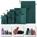 Drawstring Velvet bags Luxurious Single side Velvet Jewelry pouches Jewelry Flocking Drawstring pouches for Wedding favors Jewelry storage Party decorations Bridal shower gifts Travel accessories. 