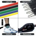 11 Pcs Resistance Bands Set, Exercise Bands with Door Anchor, Handles, Waterproof Carry Bag, Legs Ankle Straps for Resistance Training, Physical Therapy, Home Workouts. 