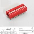DS-10 flat dial switch 10 bit code switch 2.54mm pin spacing. 