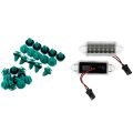 OYPFXMI- 25 Pcs Trim Panel Nylon Retainer Clips for Toyota & 2Pcs License Plate Light Lamp for Mitsubishi Lancer X Evo 2003-2017. 