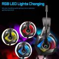 ONIKUMA K6 RGB Gaming Headset Stereo Sound Noise Canceling, Soft Breathing Earmuffs, for PS4, PC, Xbox, Nintendo Switch - Black. 