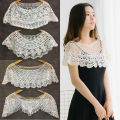 Women Knit Hollow Out Shawl Wrap Wedding Bridal Evening Dress Lace Shawl Wedding Sunflower Lace Scarf Shrug Cape Poncho Eatop. 