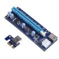 PCIe PCI-E PCI Express 1x to 16x Slot Riser Card 1 Port USB 3.0 Extender Convert HUB Adapter for Mining LED 8Pin. 