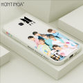 Hontinga for Samsung Galaxy J7 Prime Back Cover Fashion Cool BTS Side Design Case Square Edge Liquid Silicone Phone Cases. 