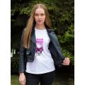 hooligan aesthetic skull illustrated design T-shirt. 