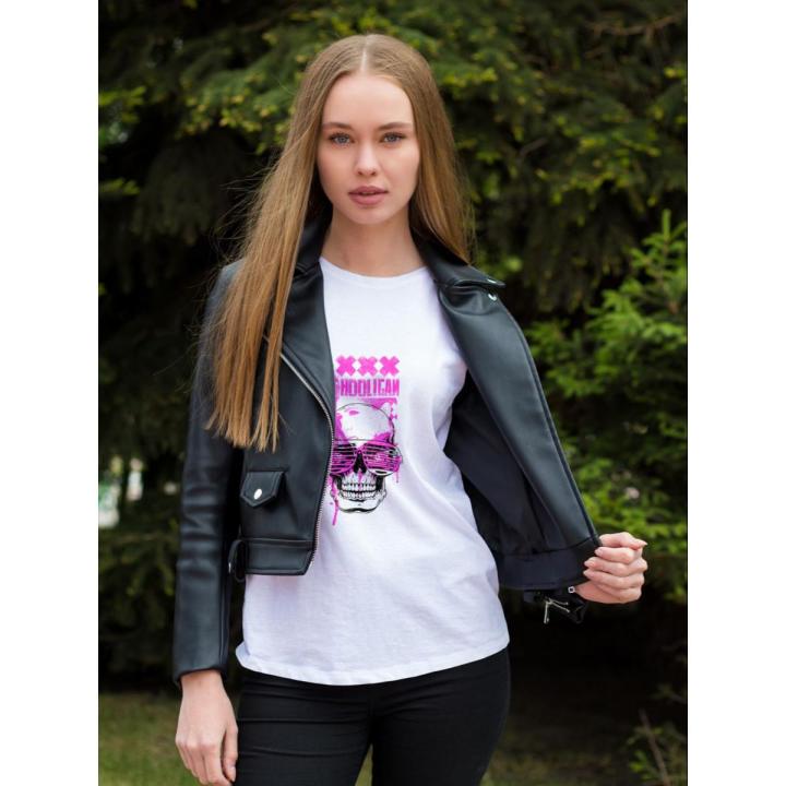hooligan aesthetic skull illustrated design T-shirt
