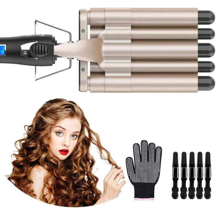 IFANZE%205%20barrels%20hair%20waver%20and%20curling%20iron/curling%20wand%20with%20proffessional%20edition%20hair%20curler%20machine%20tool%20-%20Image%205