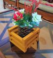 Wooden Decoration piece - Wall hanging + Table decoration - Wood Container only - without flowers - Wood decorative hanging classic elegant unique beautiful decor fancy and cool looking. 