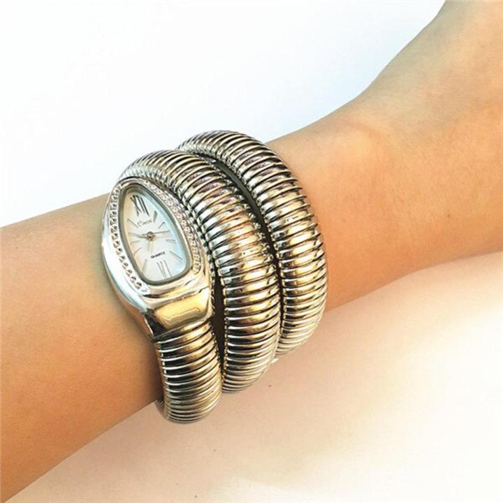 Women Cool Snake Shape Bangle Watch Girls Quartz Clock Religios Reloj Montre Femme Infinity Bracelet Watch Vogue