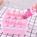 【Footprint】 8 Grid Frozen Ice Cream Lolly Juice Maker Pop Mold Popsicle Mould Mould Icebox Ice Cream Mold Juice Yogurt Ice Cube Molder Tray Jelly Mold. 