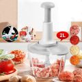 Chopper Food Processor, Press Start Quick Operation,Mixer, S-Blade Double Layer Thickening Transparent Bowl is Safe and Reliable, Kitchens Best Food Chopper, Blender to Chop Fruits Onions. 