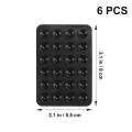 6pcs Multipurpose Mobile Phone Holder Mat Anti- Mats With 24 Octobuddy Silicone Car Cellphone Suction Mount Black. 