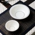 Sleek Borders Melamine Dinner Set DS#6001 (  4 Person serving Dinner Set = 22 PCS  ,  6 Person serving Dinner Set = 30 PCS  ,  8 Person serving Dinner Set = 43 PCS ). 