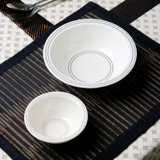 Sleek Borders Melamine Dinner Set DS#6001 (  4 Person serving Dinner Set = 22 PCS  ,  6 Person serving Dinner Set = 30 PCS  ,  8 Person serving Dinner Set = 43 PCS )