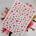 Kiss Red Lips Stickers for nails Design Self adhesive Nail Art Decoraciones Sliders Foil Manicure Accessories. 