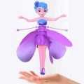 USB Rechargeable Magic Flying Fairy Princess Doll for Kids - Gesture Sensing Hand Control Pixie Dancer Toy with LED Lights, Perfect Indoor Mini Flying Toy for Girls. 