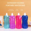 Collapsible Water Bottle 480ml BPA Free Reusable Water Pouch Hiking Camping Sports Folding Water Bag Outdoor Drinking Bottle. 