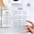 2023 A5 A6 Calendar Notebook Dividers Year Monthly Planner Transparent Bookmarks Loose-leaf Notebook Agenda Notes Pads Dividers. 