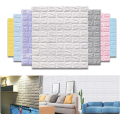 3D Brick Wall paper -Wall Stickers Self Adhesive Wallpaper Sheets 3mm | Peel and Stick Wall Brick Room Panels PE Foam High Quality Bricks Wallpaper - Wall paper-Wallpapers Wallpaper. 