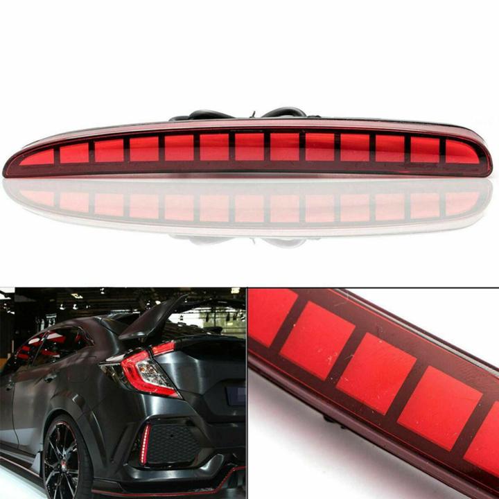 OYPFXMI-for Honda Civic 2017-2018 Type R Hatchback Led Brake Light Rear Bumper Reflector Driving Fog Lamp