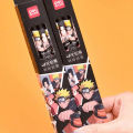 Deli 8pcs Japanese Stationery Naruto Pencils for School Writing Accessories Cute Anime Pencil Wood HB 2B Cool Prizes for Kids. 