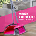 WBM Broom Brush, Ergonomic Design Suitable for Multipurpose Cleaning Broom Brush With Dustpan Set. 
