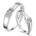 Couple Rings/Love Forever/Zircon/Silver/Engagement/Wedding/Men/Women/Fashion. 