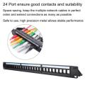 19Inch 24 Port Mountable Data Patch Panel CAT6 Network Cable Rack(Not Include Modules). 