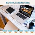 8x Ultra Thin DVD writer USB 3.0 DVDRW driver Portable Slim Rom Recorder/Writer Burner, Support for Mac/Linux/Win OS (Black). 