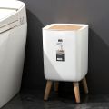 Dustbin High Foot with Lid Large Capacity Press Type Waste Bin Garbage Container Plastic Trash Can Cleaning. 