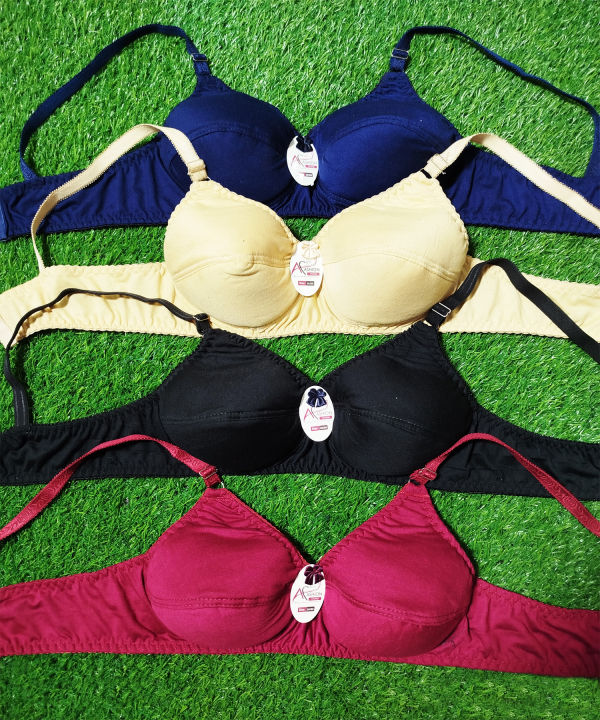 Single Paded Comfortable Foam Bra Non Wired Full Cup BRA for Women's/Girls