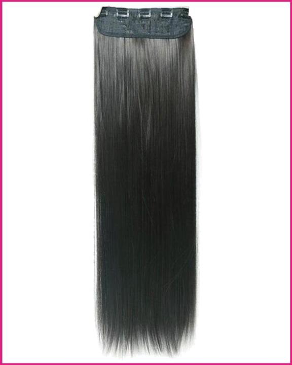 Hair%20Extension%20For%20Girls%205%20CLips%20Natural%20Black%20Straight%20Hair%20Extension-%2030%20inch%20-%20Image%204