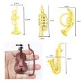 Home Decor Toy Miniature Model Mini Trumpet Saxophone Plastic Portable Plastic Musical Instrument Saxophone Dollhouse Mini Musical :12 Dollhouse. 