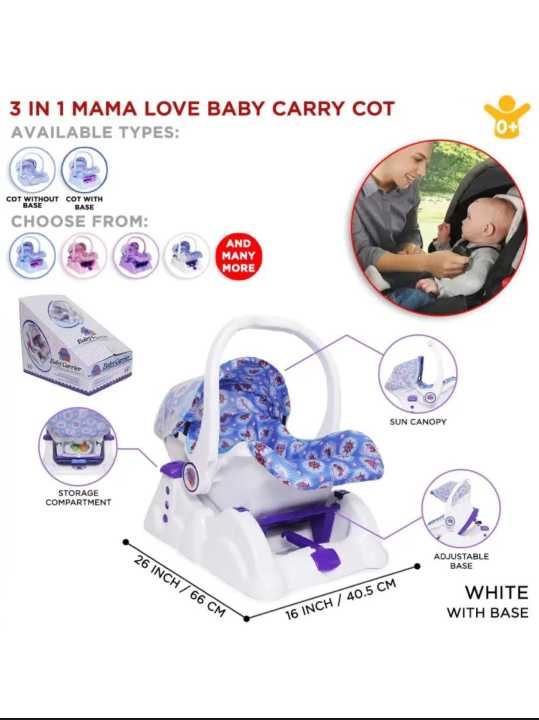Mama Love 3 in 1 Baby Carry Cot Seat With Swing Baby