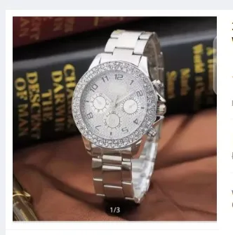 ORANGLES Fashionable 3 Chrono Stain Less Steel Analog Style Quartz Watch For Women - detailed closeup view - illustrating benefits - Image 3 of 3 | created for all | Shop Fashionable 3 Chrono Stain Less Steel Analog Style Quartz Watch For Women North Carolina | Free Shipping ORANGLES