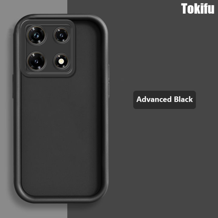 Tokifu For Infinix Note 30 Pro Back Cover Matte Simple Solid Color Soft Silicone TPU Case