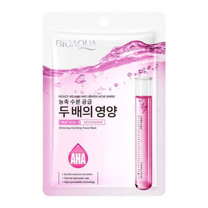BIOAQUA Fruit Acid Nicotinamide Whitening Hydrating Face  Mask