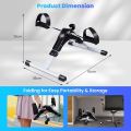 Foldable Mini Exercise Bike Pedal Exerciser – Under Desk Portable Cycle for Arm & Leg Workout – LCD Display – Home Gym, Therapy, Cardio & Strength Training. 