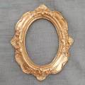Vintage Photo Frame Carved Lace Resin Mini Antique Picture Props Oval. 