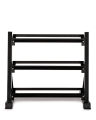 Dumbbell Rack 3 Step, 660 LBS Load-Bearing Heavy Duty Steel Dumbbell Stand Quick Assembly for Home Gym, Black. 