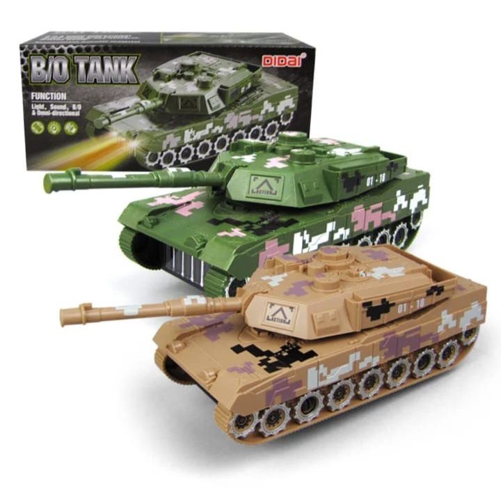Army Tank Toy Light & Sound Battery operated Plastic Color May Vary
